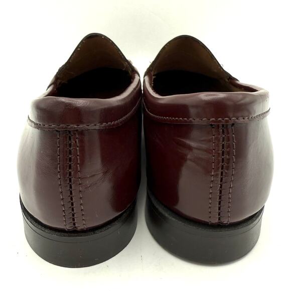 Bass Weejuns Women’s 9.5 AAAA Burgundy Leather Penny Loafers Made in USA - Picture 6 of 13